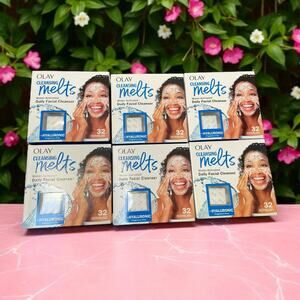 Olay Face Cleansing Melts Hyaluronic 32 Dissolving Pads Daily Travel Gym Lot x6